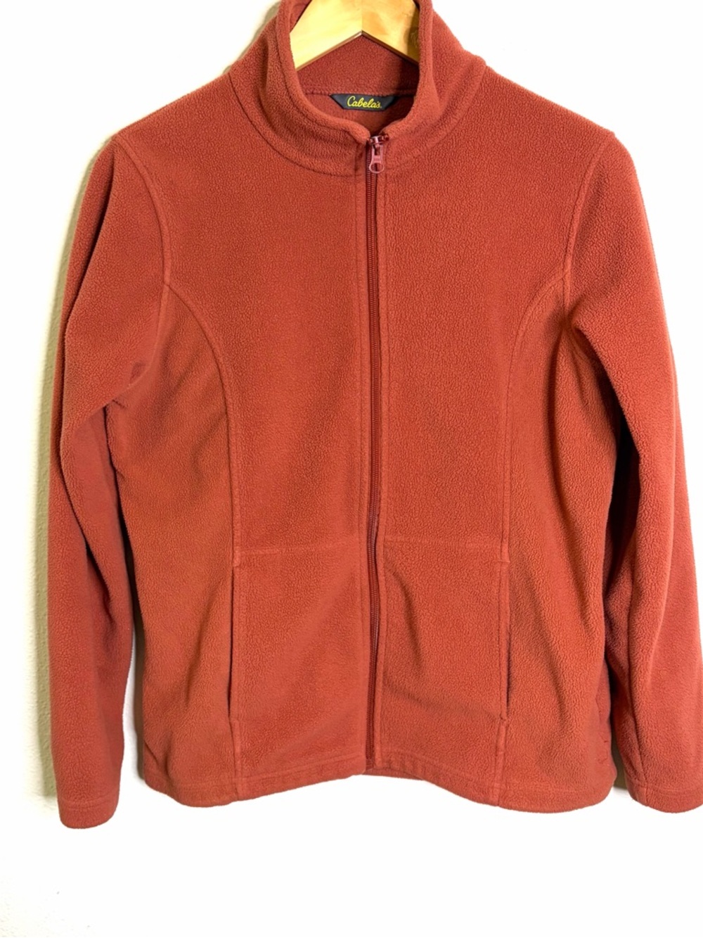 Cabela's Women's Rust Fleece Jacket softshell sz M outdoor hiking active